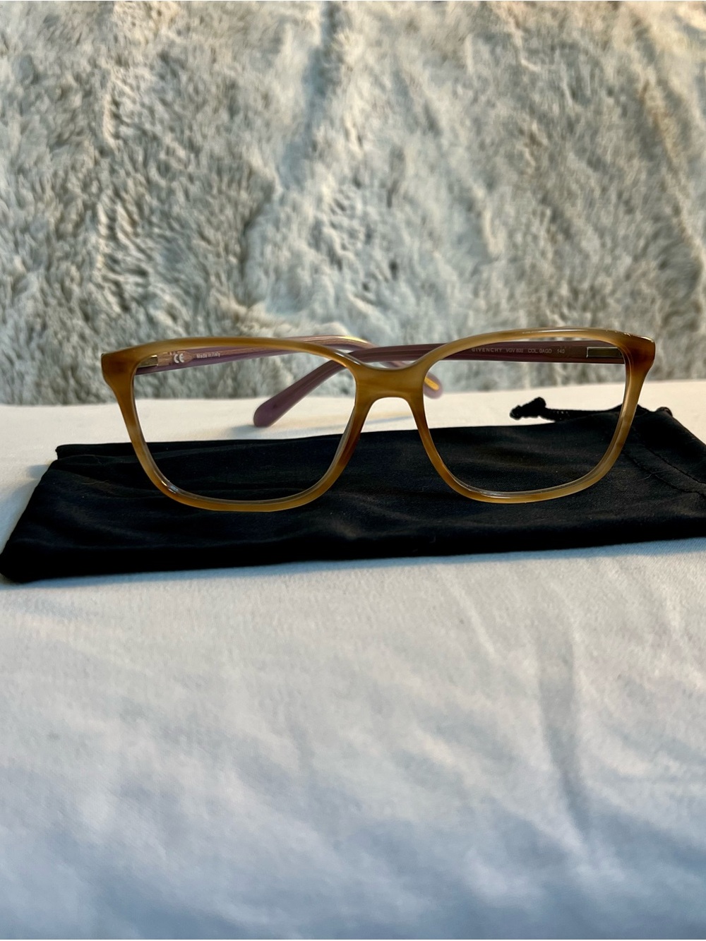 Givenchy Women's Olive Brown and lavender Square Optical Frames